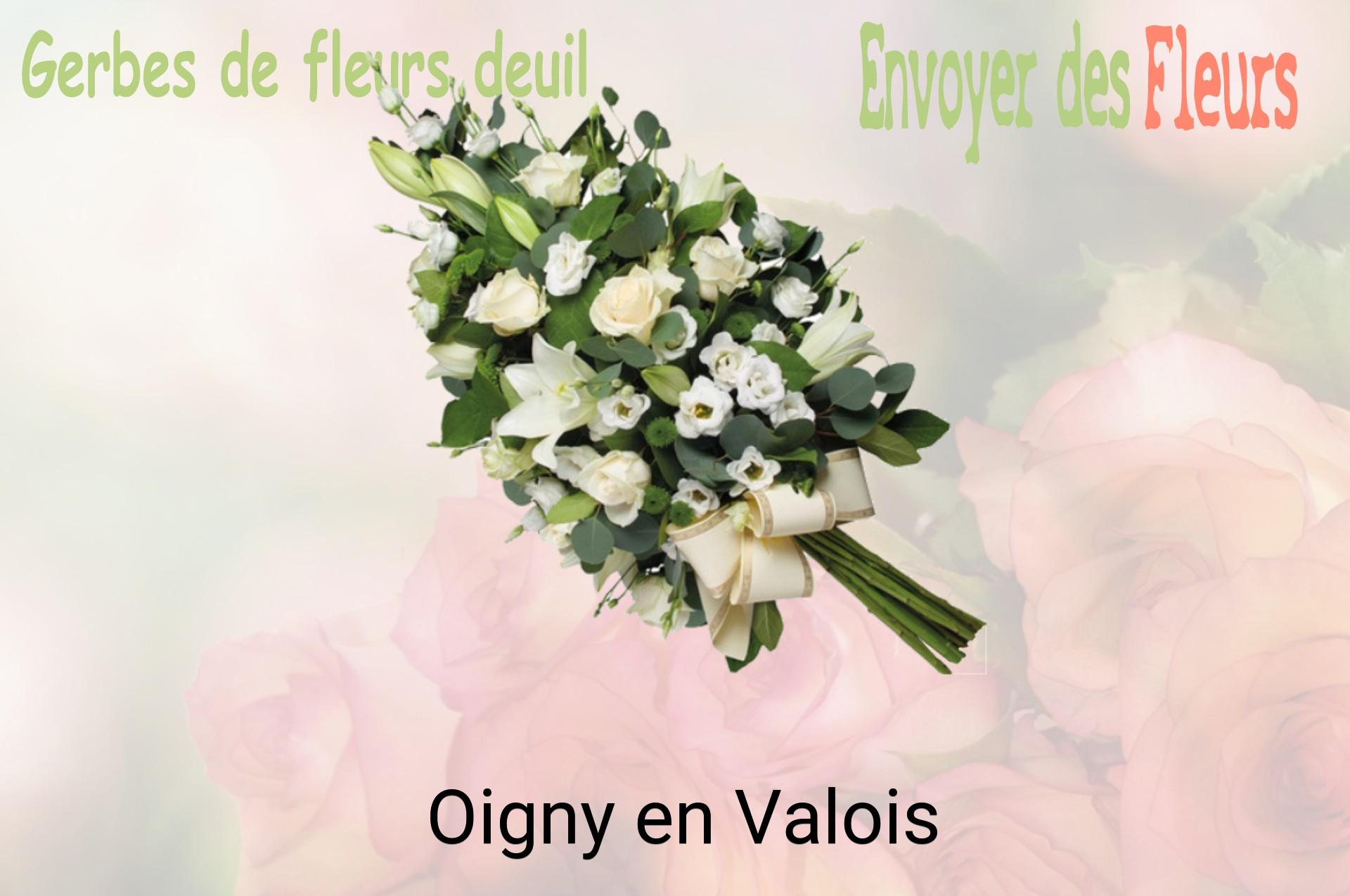 Gerbe de fleurs de deuil livrée à Oigny-en-Valois